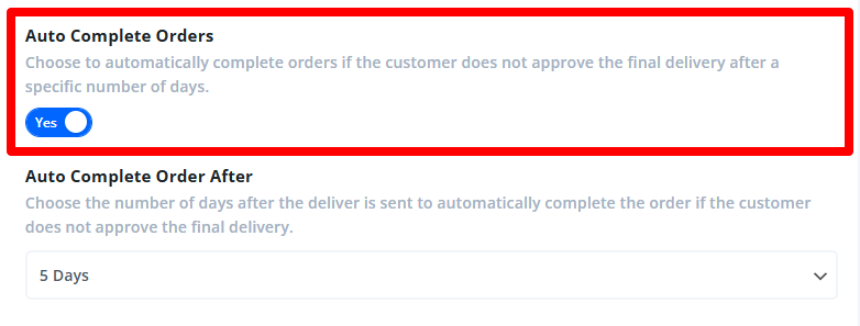 new setting to auto complete orders in the Services For SureCart plugin by SurelyWP